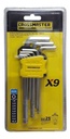 Juego 9 Llaves Allen Hexagonales Metricas Crossmaster 1.5-10