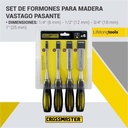 Set Kit Juego Formones 4 Piezas Crossmaster Mango Acrilico