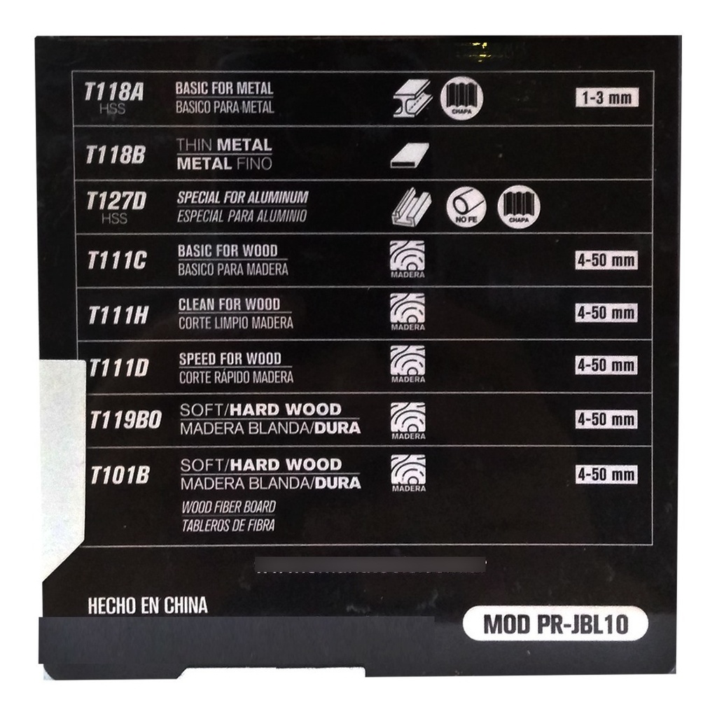 Set Hoja Sierra Caladora Para Madera Metal Aluminio Omaha