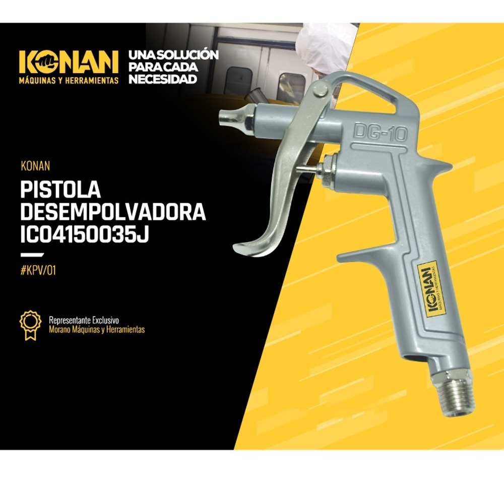 Pistola De Aire Sopleteador Pico Corto Compresor Konan