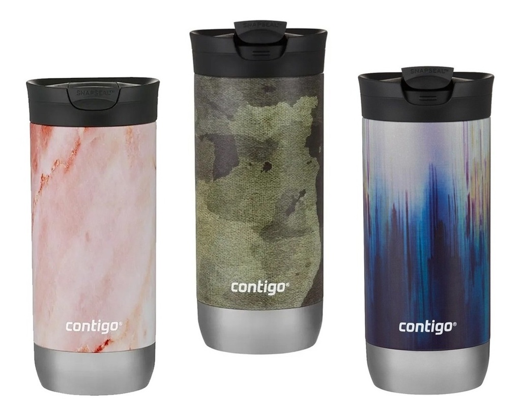 Vaso Termico Contigo Huron Couture Merlot 473ml Acero Inox