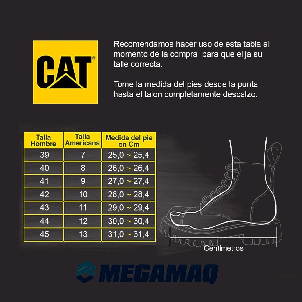 Bota Casual Cuero Caterpillar Camber Hi Original Acordonado