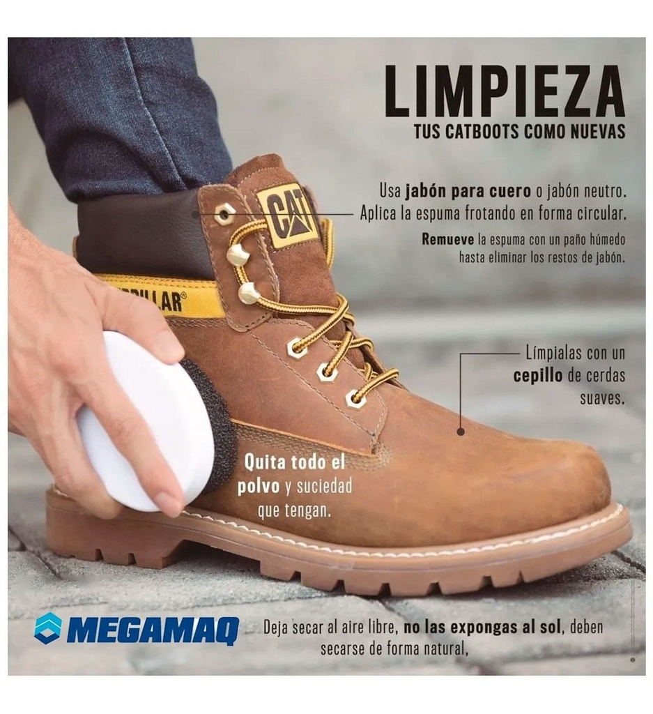 Bota Casual Cuero Caterpillar Camber Hi Original Acordonado