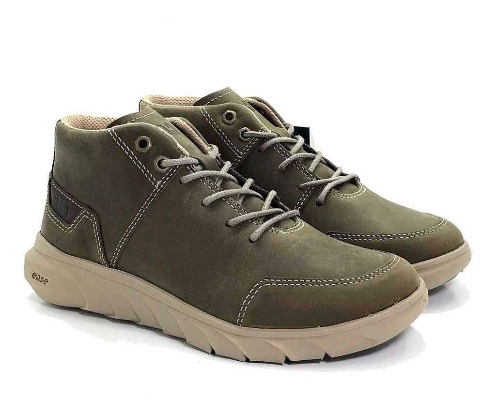 Bota Casual Cuero Caterpillar Camber Hi Original Acordonado