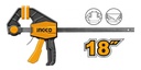 Prensa Sargento Ajuste Rapido 18 P 63x450mm Ingco Hqbc01603