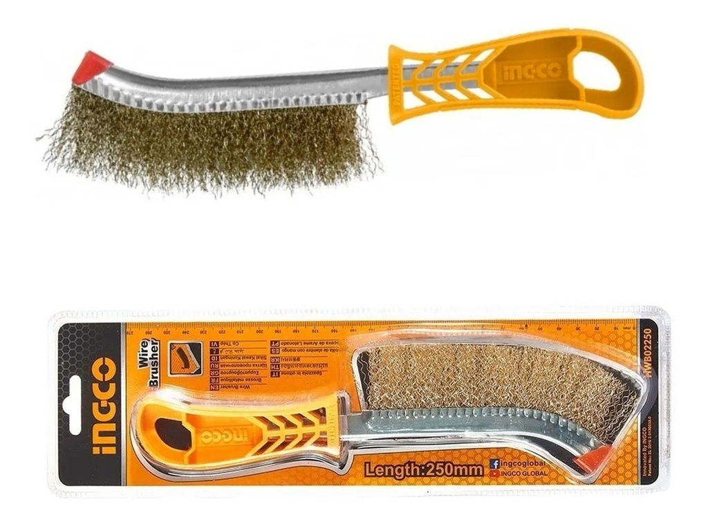 Cepillo De Acero Curvo Bronceado 10 Pul 250mm Ingco Hwb02250