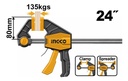 Prensa Sargento Ajuste Rapido 24 P 80x600mm Ingco Hqbc18802