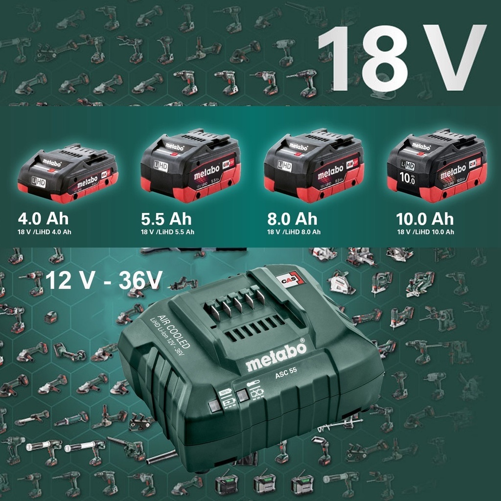 Bateria Metabo 18v 10ah 10000mah Li-hd 62554900