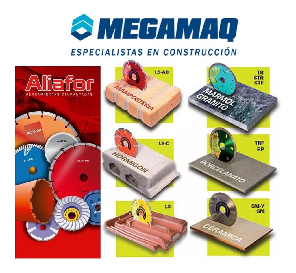 Copa Muela Disco Diamantada Hormigón Aliafor 4p Tp-4g Turbo