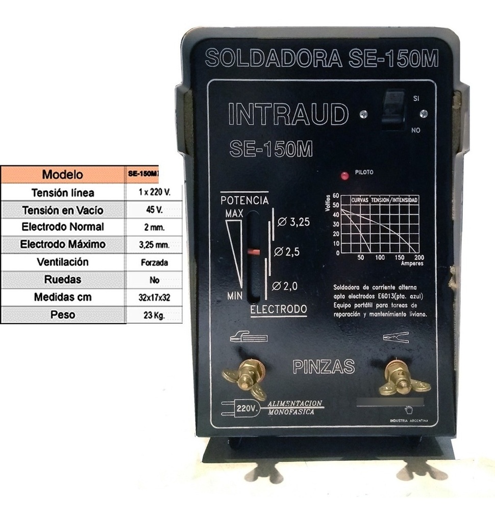 Soldadora De Arco Intraud Se150m  150 Amp Monofasica