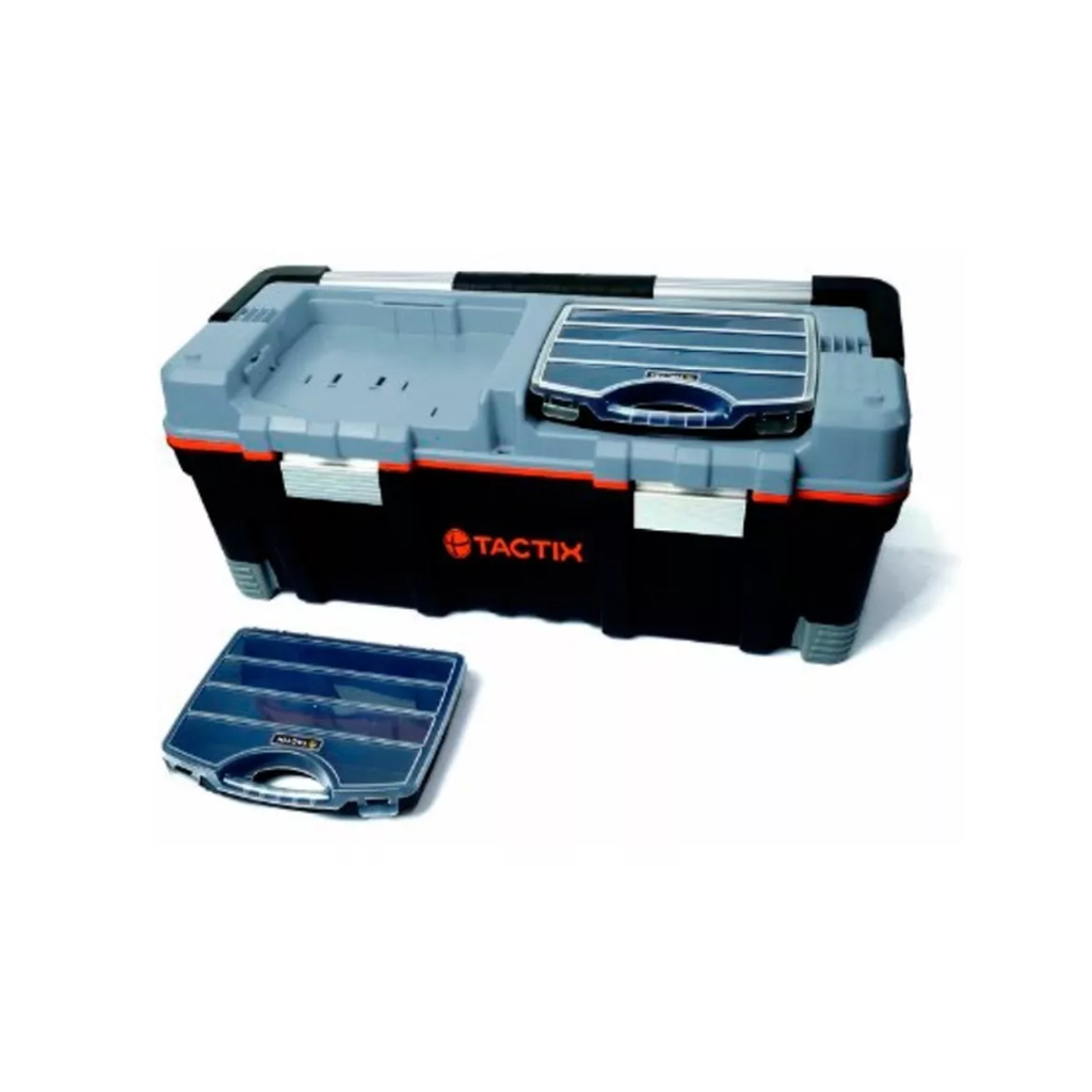 CAJA DE HERRAMIENTAS TACTIX  C/GAVETERO ALUMINIO 26" TX320312