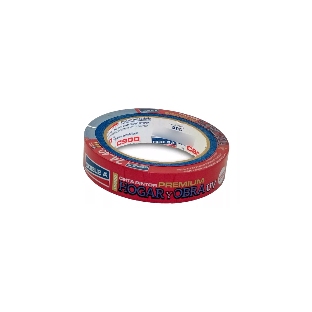 CINTA OBRA UV900 AZUL 24 X 40 MTS DOBLE A - DAN00014