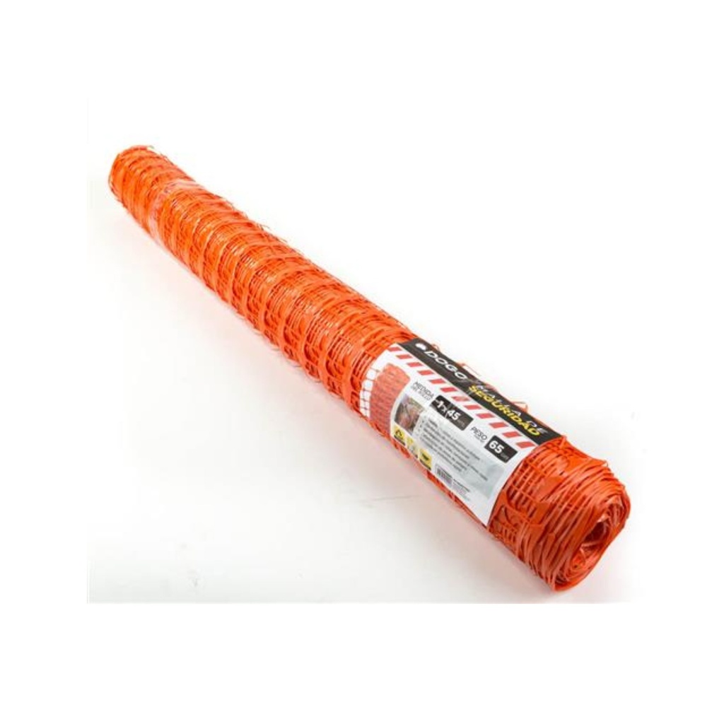 ROLLO DE MALLA PLASTICA NARANJA 1 x 45 mts