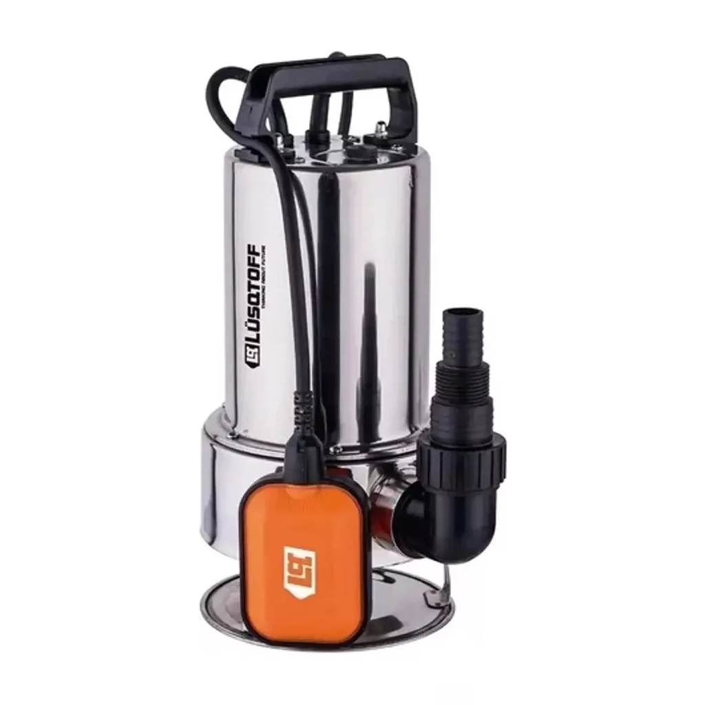 BOMBA SUMERGIBLE LUSQTOFF 1HP AGUA SUCIA CLOACAL INOXIDABLE LSI-750