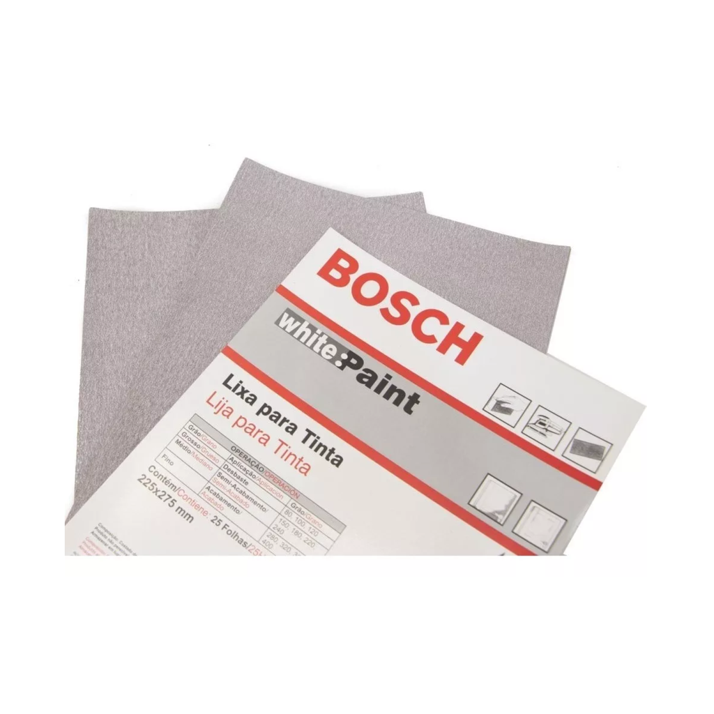 LIJA BOSCH WIHITE PAINT 240gr