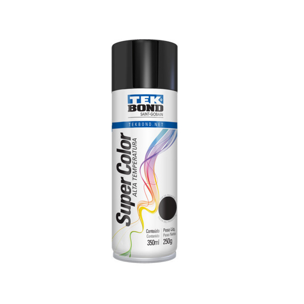 Aerosol Pintura Tek bond negro brillante 350 ml