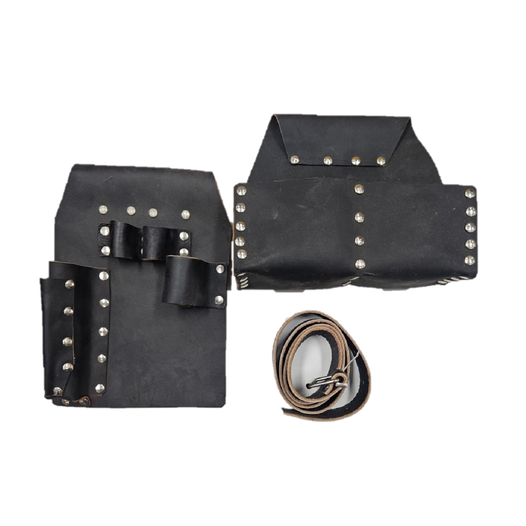 Jgo clavera de 3 piezas 1,20 x 4 cm cuero negro