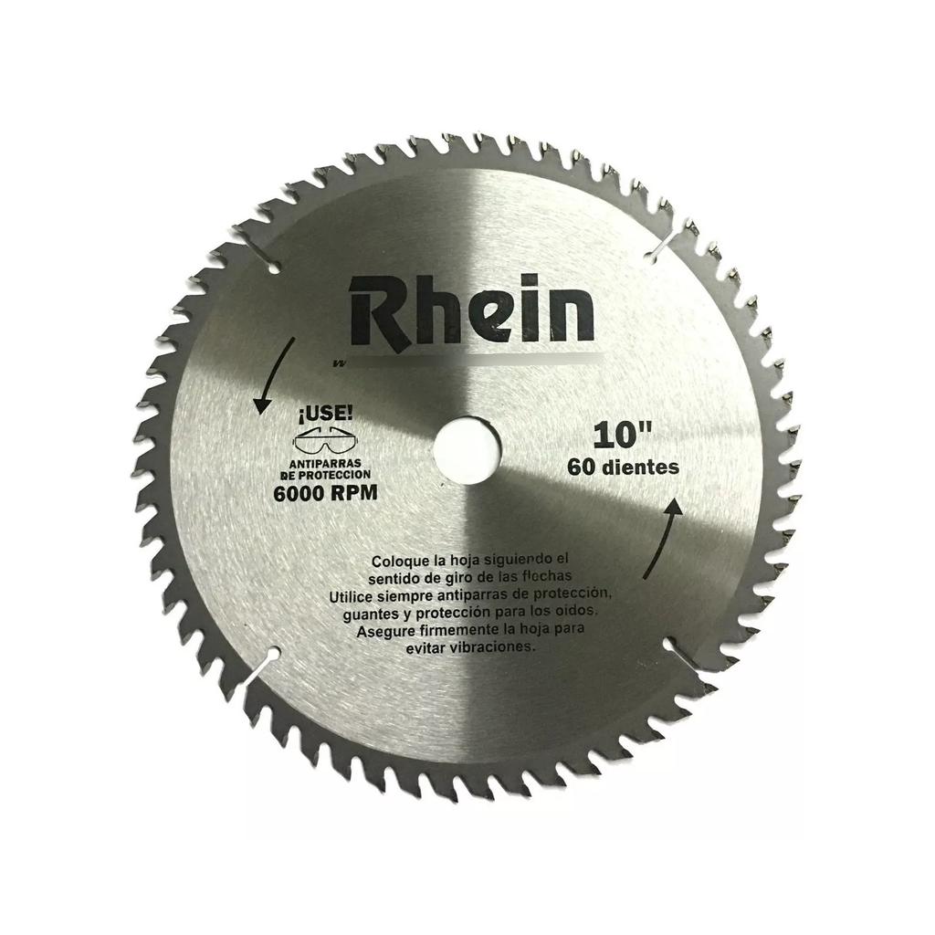 HOJA DE SIERRA RHEIN 10" WIDIA 60 Dts.