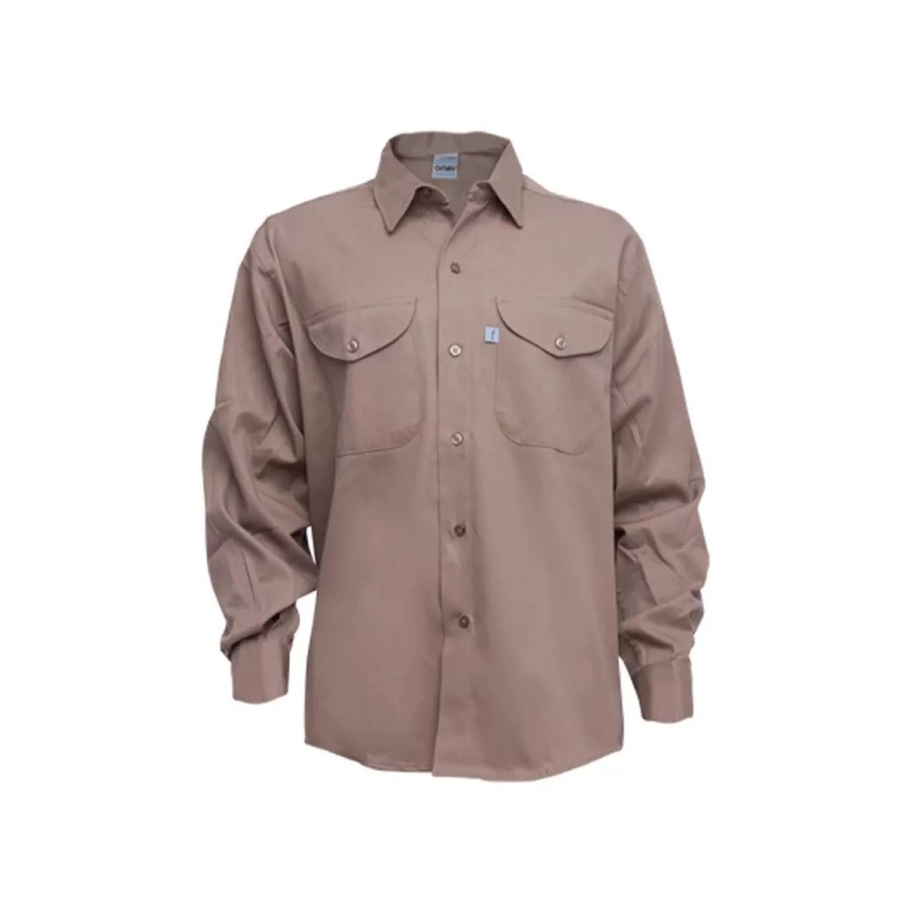 CAMISA DE TRABAJO OMBU BEIGE TALLE 52