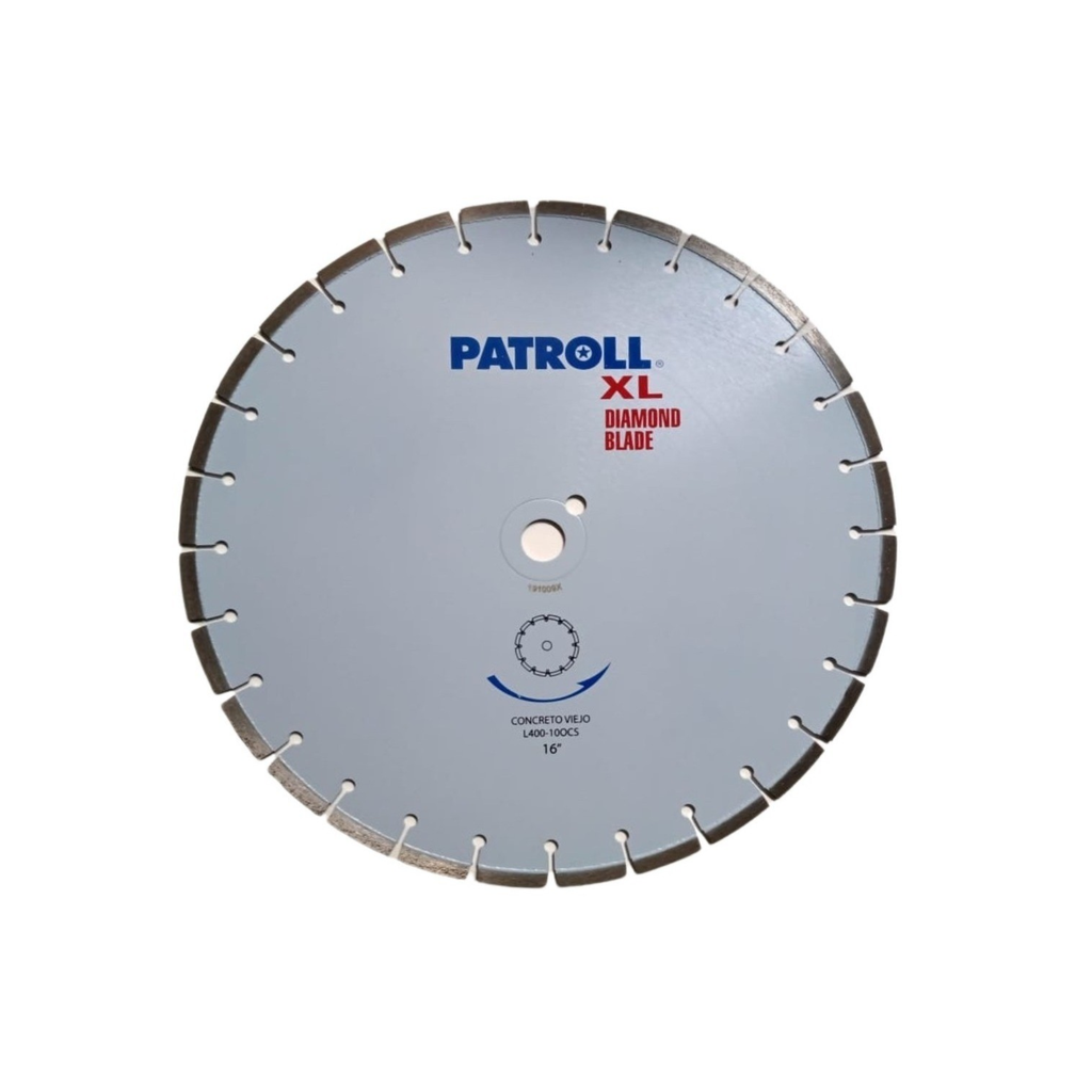 DISCO DIAM. PATROLL 16 CONCRETO VIEJO - L400-10Ocs