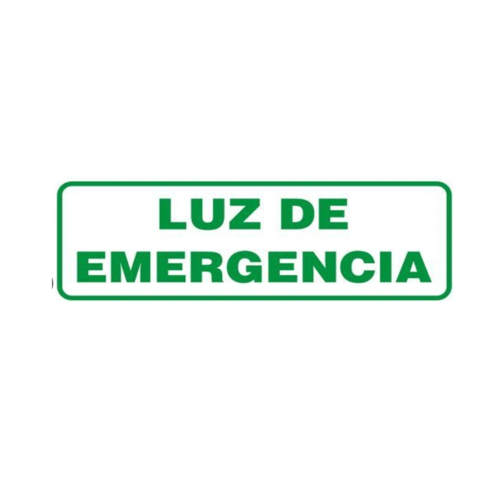 CARTEL DE SEÑALIZACION 14*41 "LUZ DE EMERGENCIA"