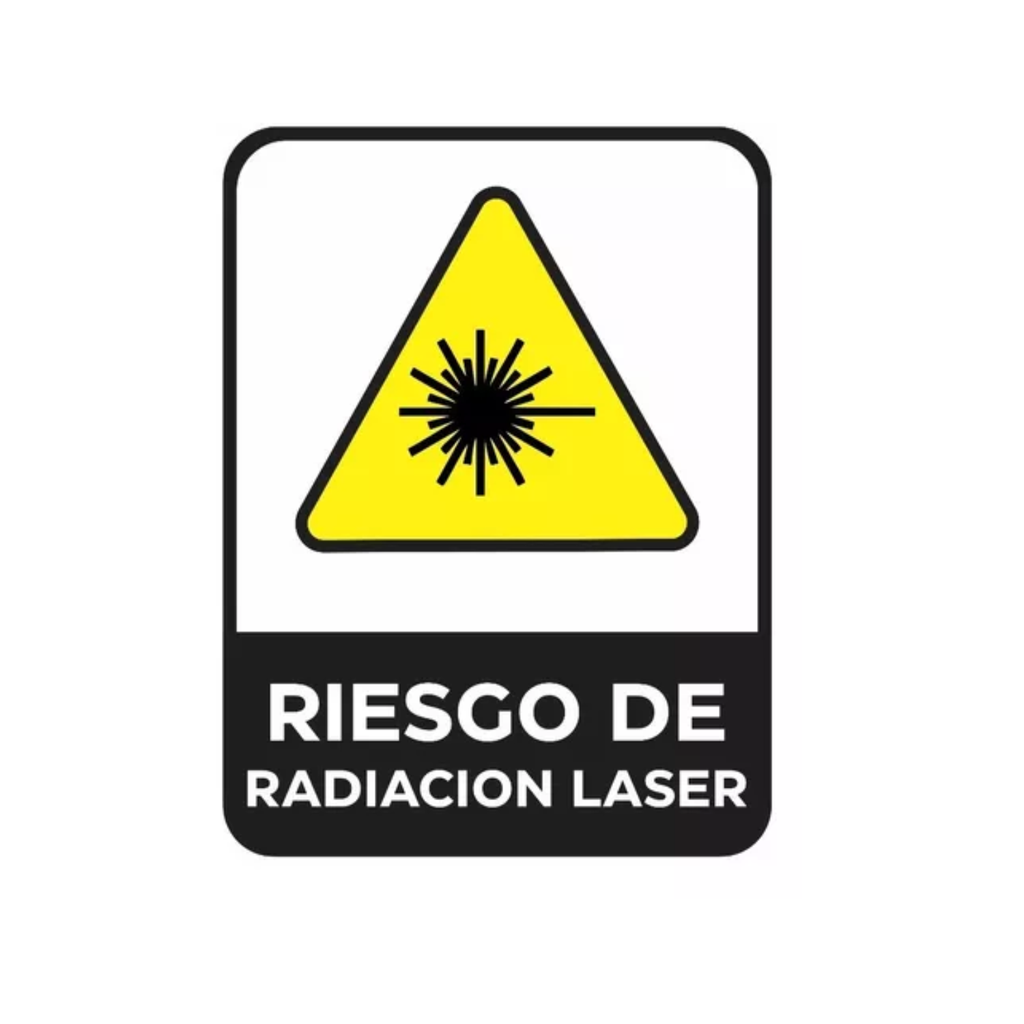 CARTEL 22*28 "ATEN. RIESGO DE RADIACION LASER"
