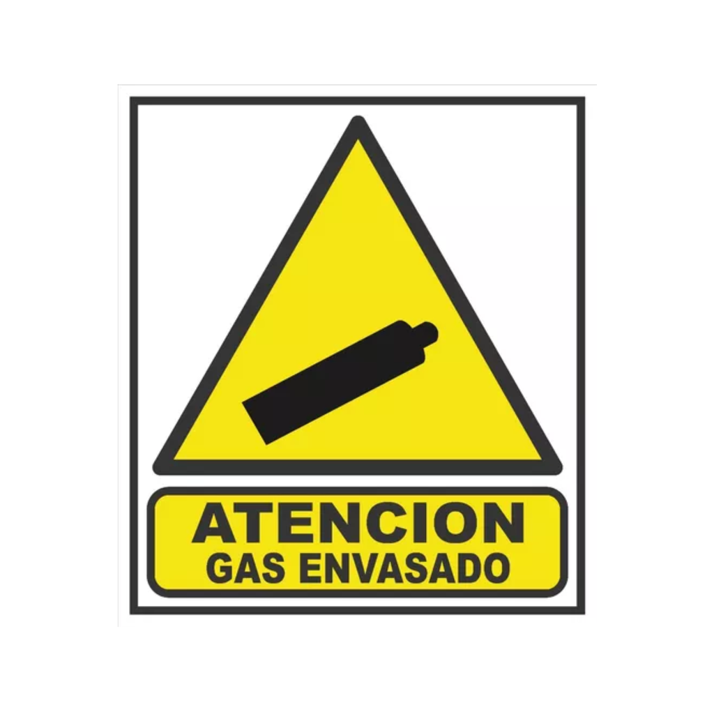CARTEL 22*28 "ATENCION GAS ENVASADO"