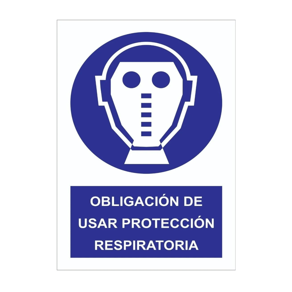 CARTEL 22*28 "OBLIG. PROTEC. RESPIRATORIA"