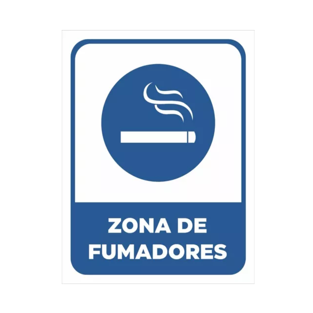 CARTEL 22*28 "ZONA DE FUMADORES"