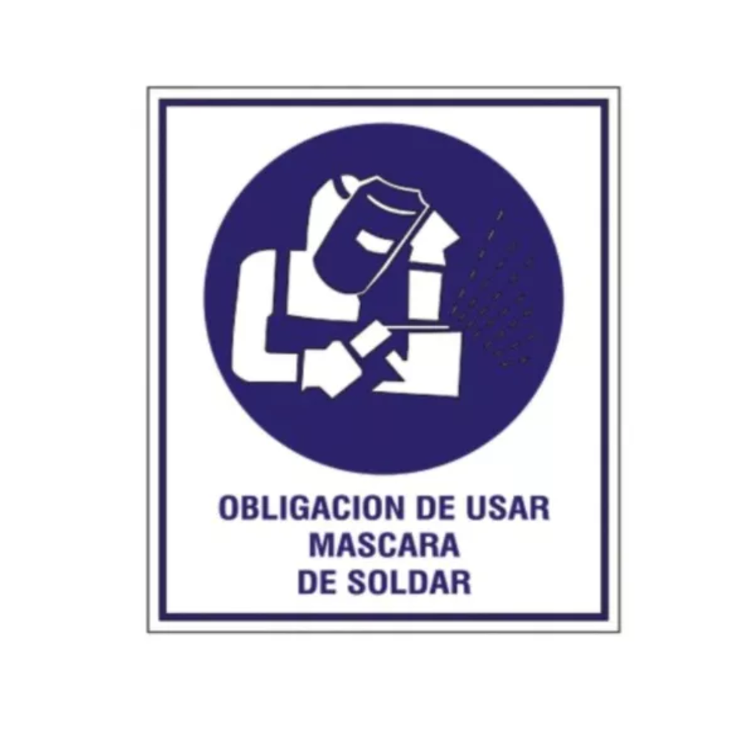 CARTEL 40*45 "OBLI. USAR MASCARA DE SOLDAR"