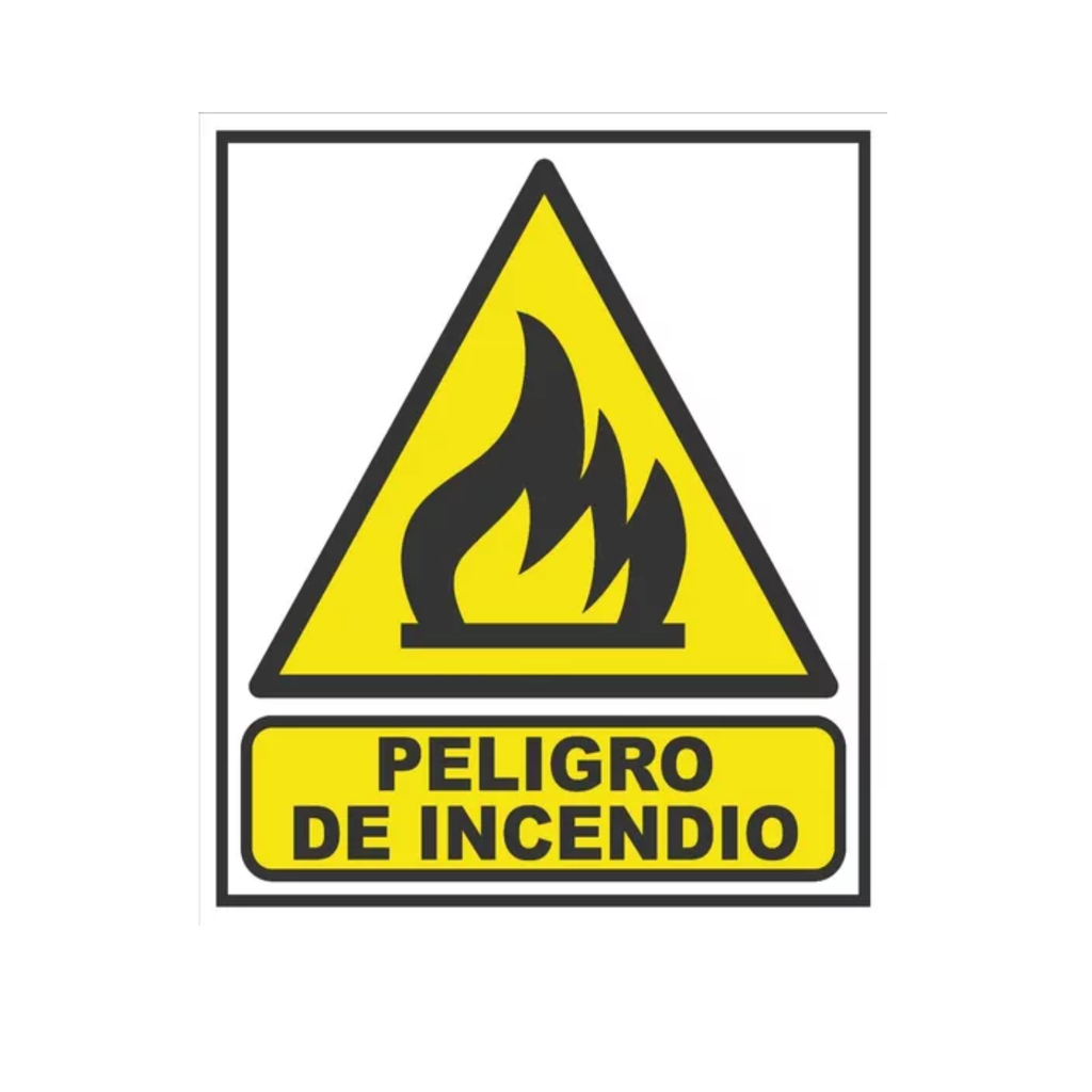 CARTEL 40*45 "PELIGRO DE INCENDIO"