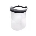 PROTECTOR FACIAL TRANSPARENTE - NEGRO CON ELASTICO