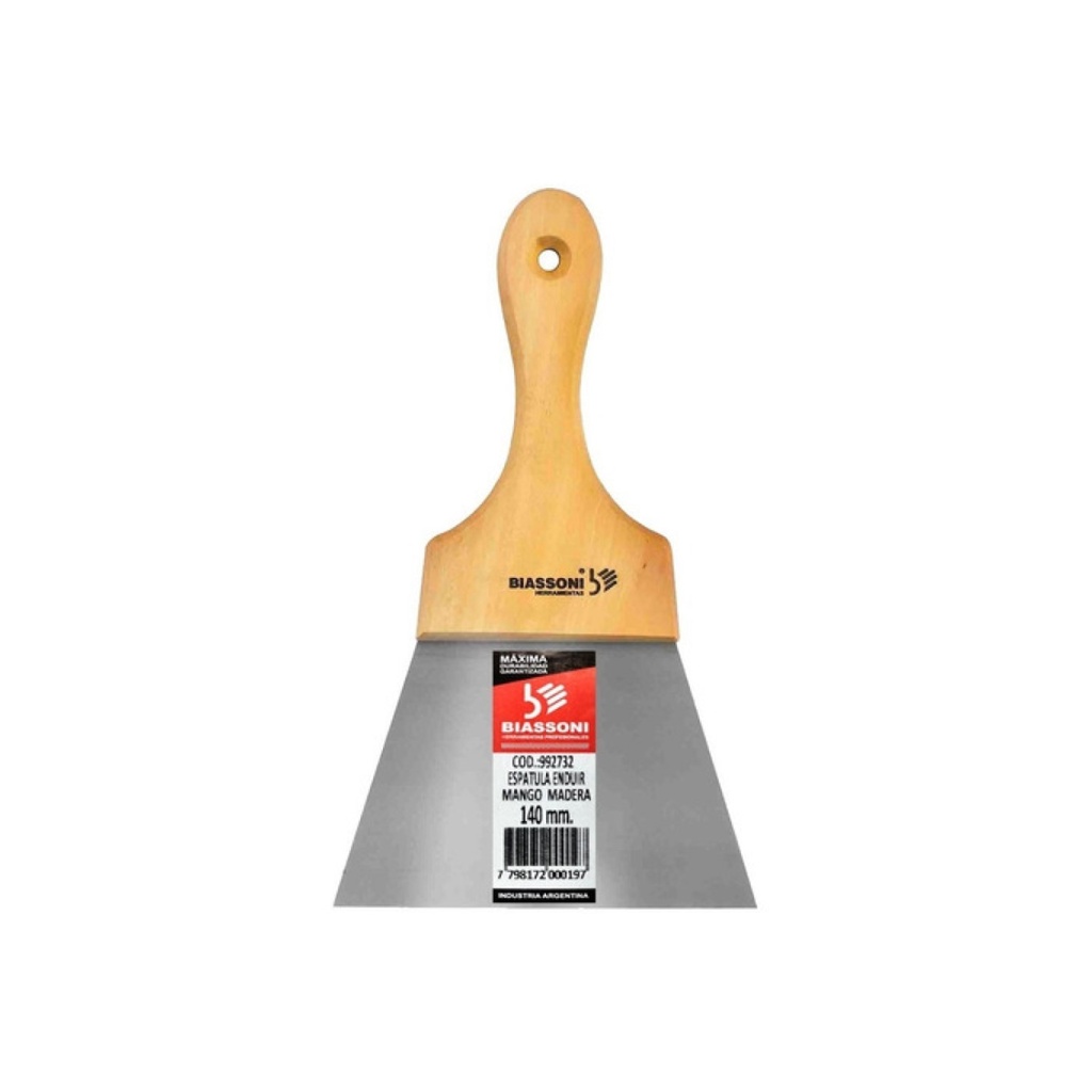 ESPATULA ENDUIR LAMINADA MADERA BIASSONI 140 MM - 992732