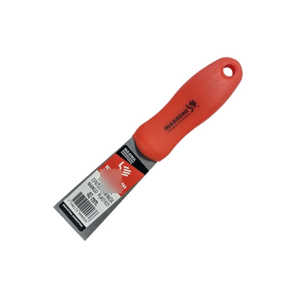 ESPATULA PINTOR LAMINADA PLASTICO BIASSONI 40 MM - 992721
