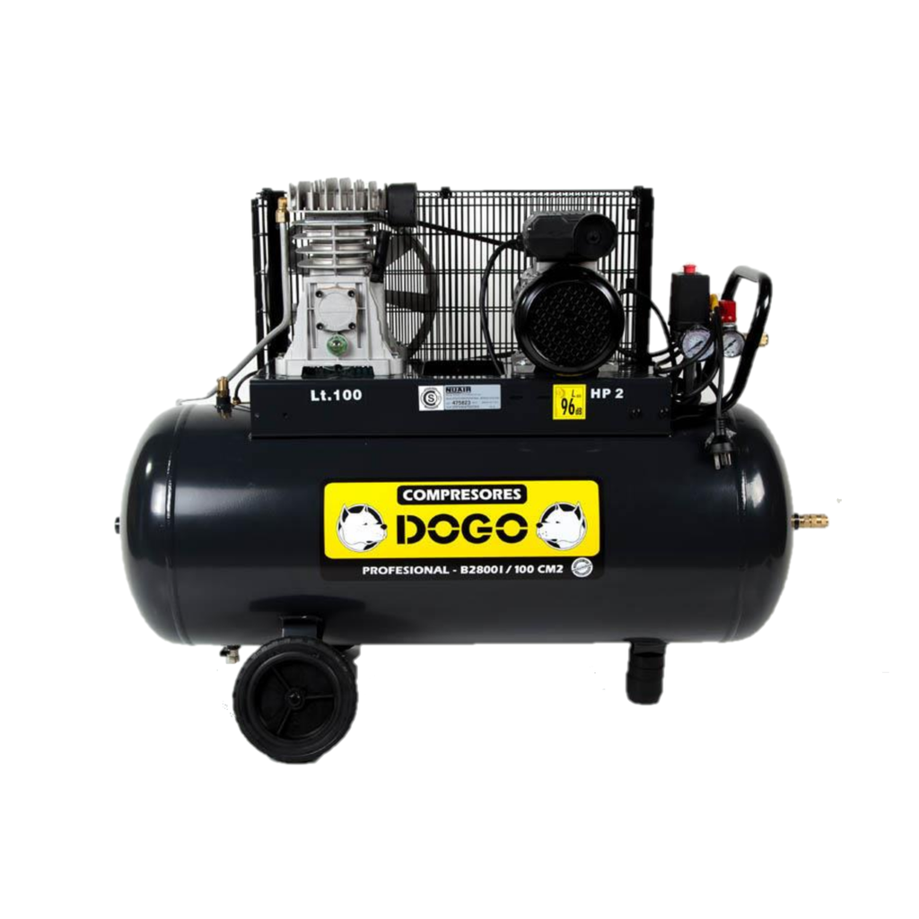 COMPRESOR 2 Hp 100 Lts PROFESIONAL MONOF. DOGO - DOG50340
