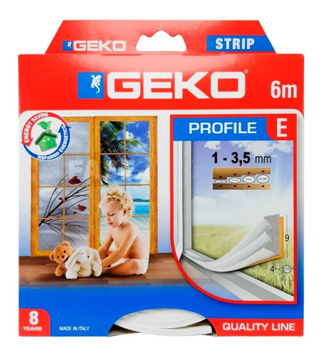 BURLETE GEKO TIPO E X 6 MTS BLANCO DESP. (ML)