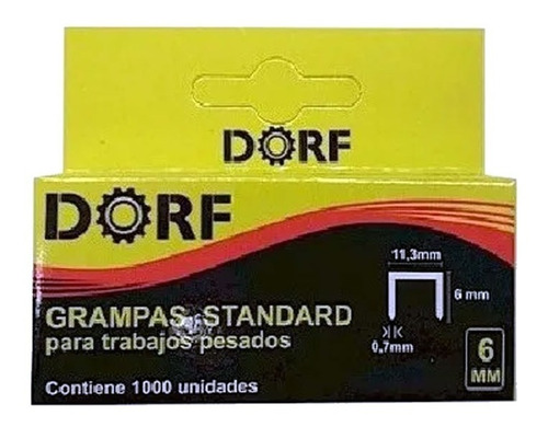 Grampas Standard Dorf X 1000 Unid. 6 Mm (ML)
