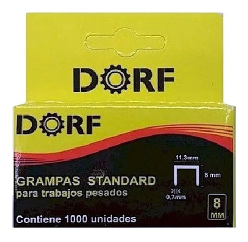 Grampas Standard Dorf X 1000 Unid. 8 Mm (ML)