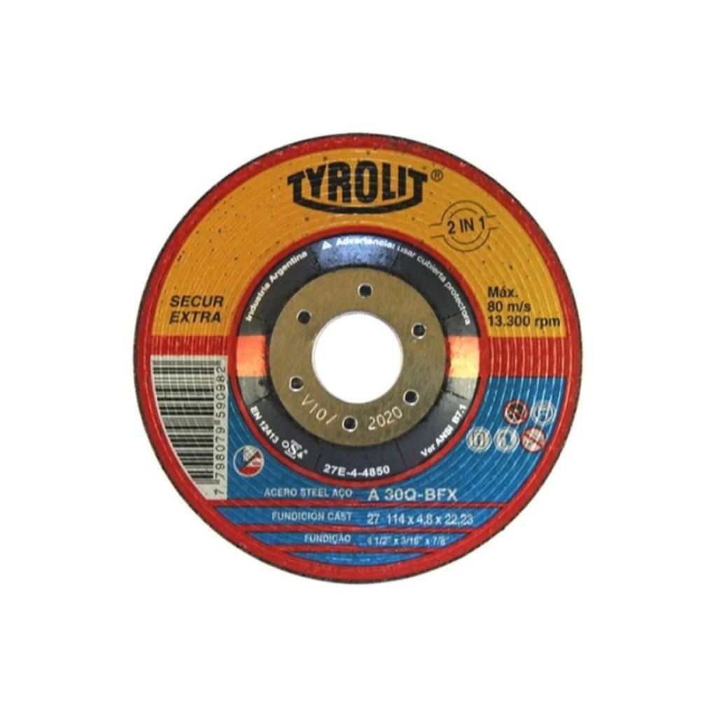 DISCO TYROLIT 114 X 4.8 X 22 SECUR O/A C.DEP 27E-4-4850