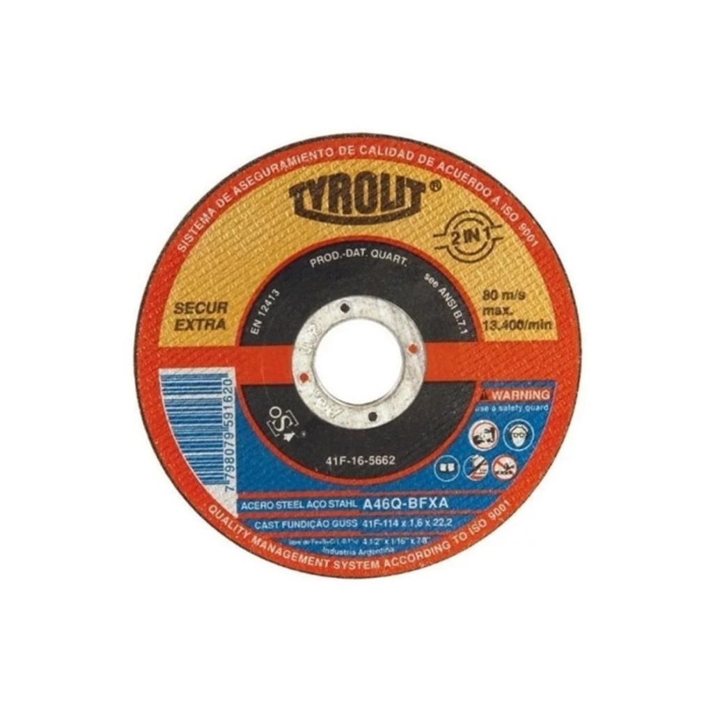 DISCO TYROLIT 115 X 1.0 X 22.2 A60Q-BFXA - 41F-17-9002
