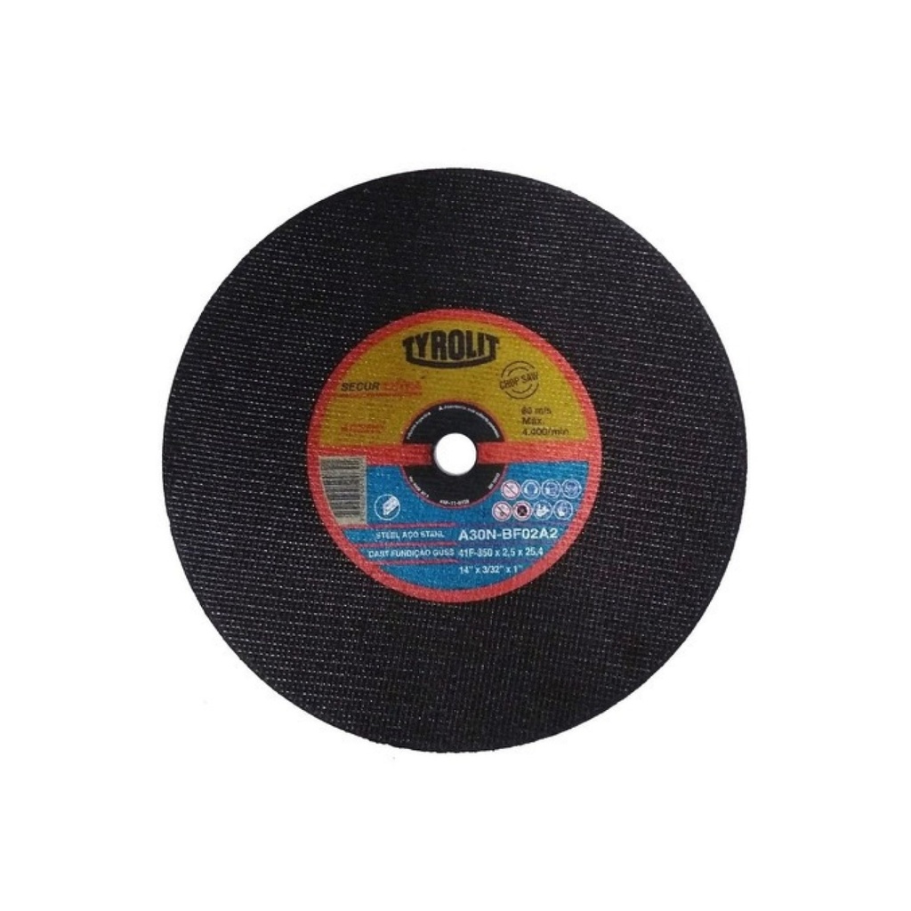 DISCO DE CORTE TYROLIT 350 X 2.5 X 25 41F-11-6102 - 352525