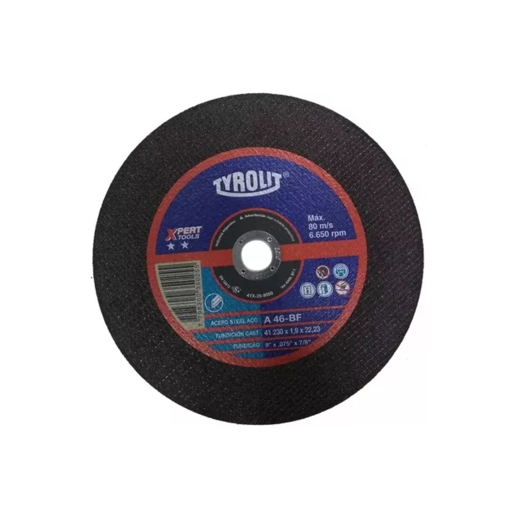 DISCO CORTE TYROLIT 230 X 1.9 MM XPERT - 41X-20-9000
