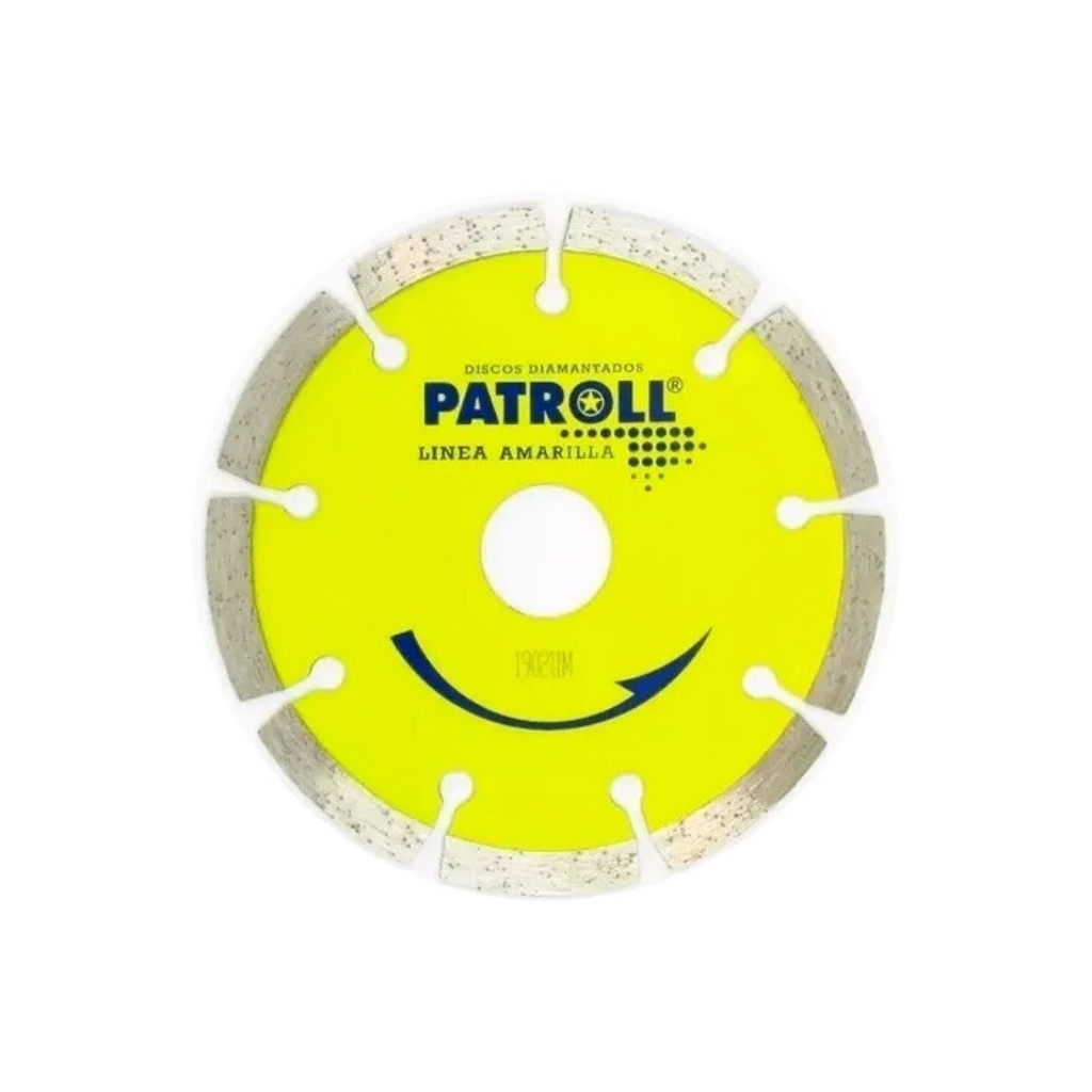 DISCO PATROLL SEGMENTADO DE 180 MM LINEA AMARILLA PYS-7