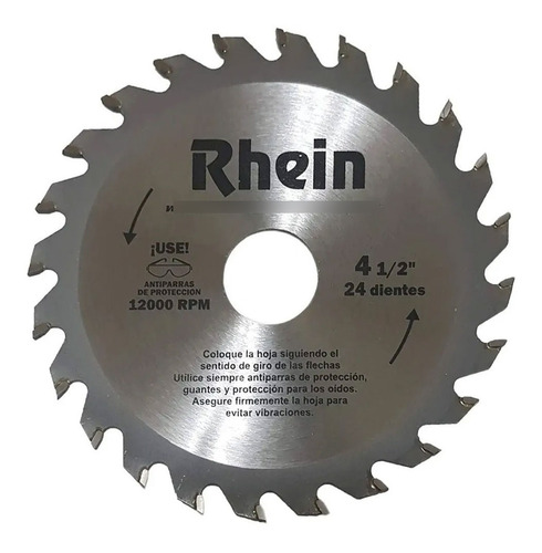 HOJA DE SIERRA CIRC RHEIN 4.5" 24 Dts - Siw41224