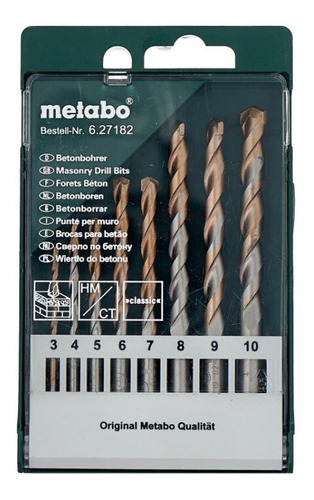 OFERTA Set De Mechas Metabo Estuche Plast P/Hormigon 8 Pz 6271820 (ML)