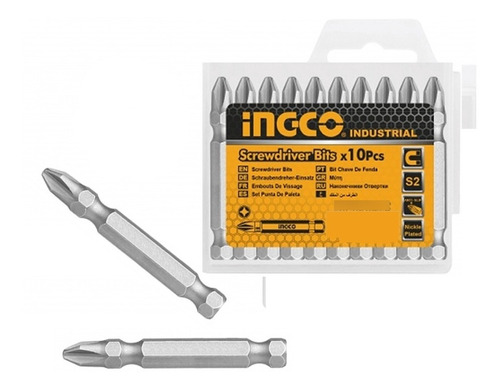 SET PUNTAS INGCO S2 PH2 X 50 MM 10 UNID. SDB11PH223