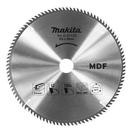 Hoja De Sierra 255 mm Makita p/mdf D-57130 (ML)