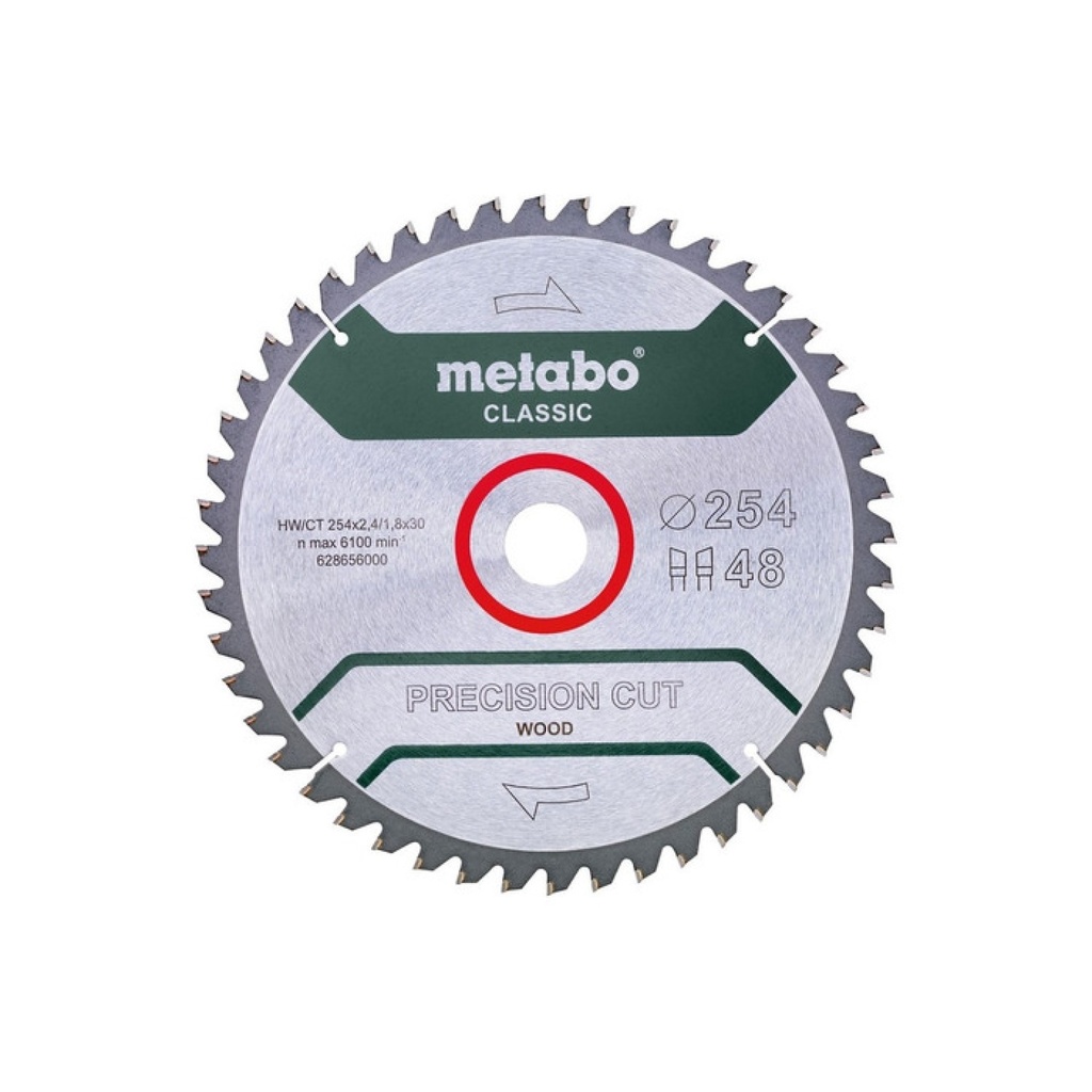 HOJA DE SIERRA PRECISION CUT METABO 254MM 48D WZ