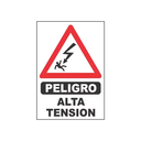 CARTEL DE PLASTICO CORRUGADO 50 X 70 CM - ALTA TENSION