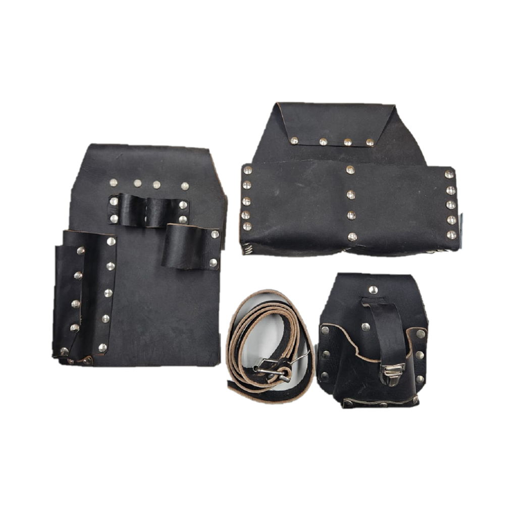 Jgo clavera de 4 piezas 1,20 x 4 cm cuero negro